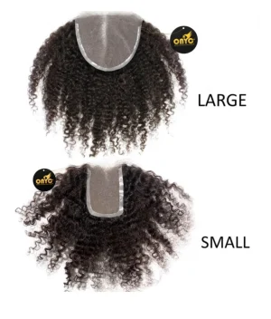 ONYC Tight Kinky 3c4a Frontal Closure Small And Large